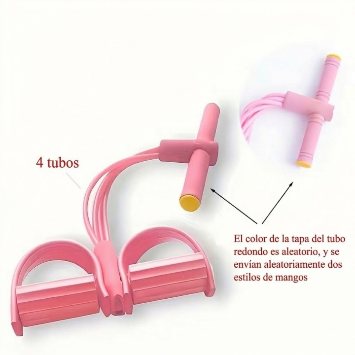 Banda Elástica Pedal Resistencia Ejercicio Abdominales Casa Rosa