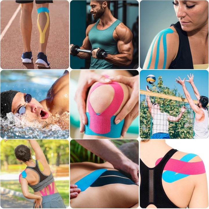 Cinta Kinesiológica Vendaje Neuromuscular Deporte Y Terapia Beige