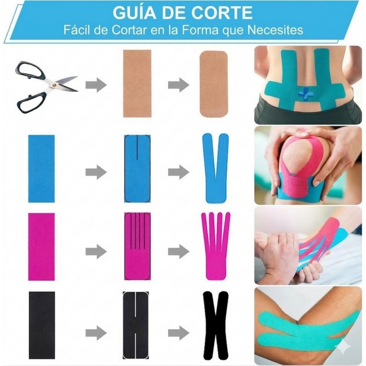 Cinta Kinesiológica Vendaje Neuromuscular Deporte Y Terapia Beige