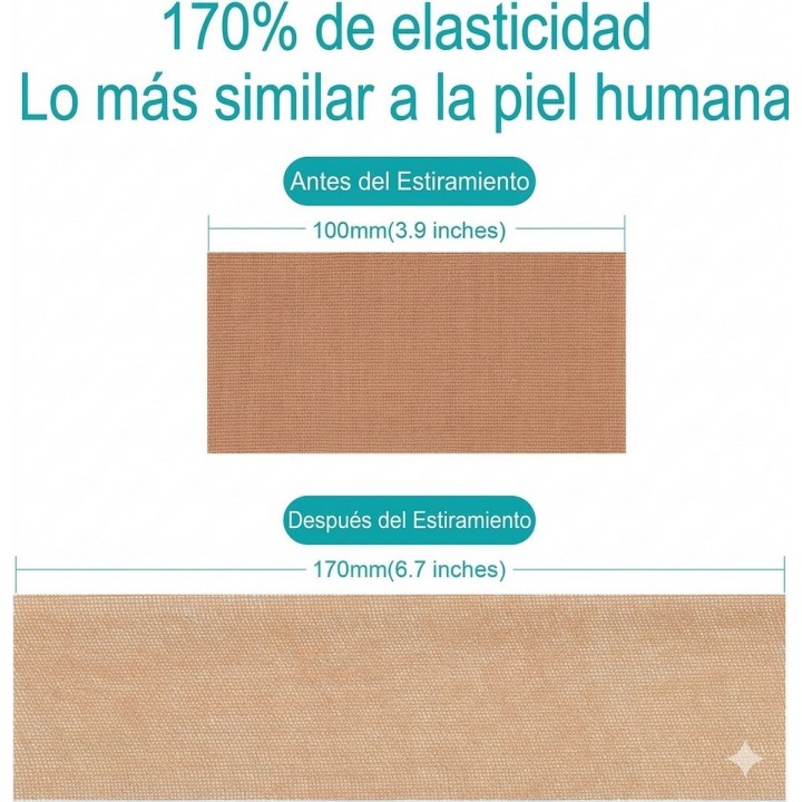 Cinta Kinesiológica Vendaje Neuromuscular Deporte Y Terapia Beige