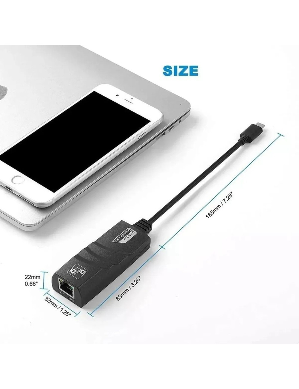 Adaptador Usb 3.0 A Ethernet Gigabit 1000mbps Lan Alta Vel