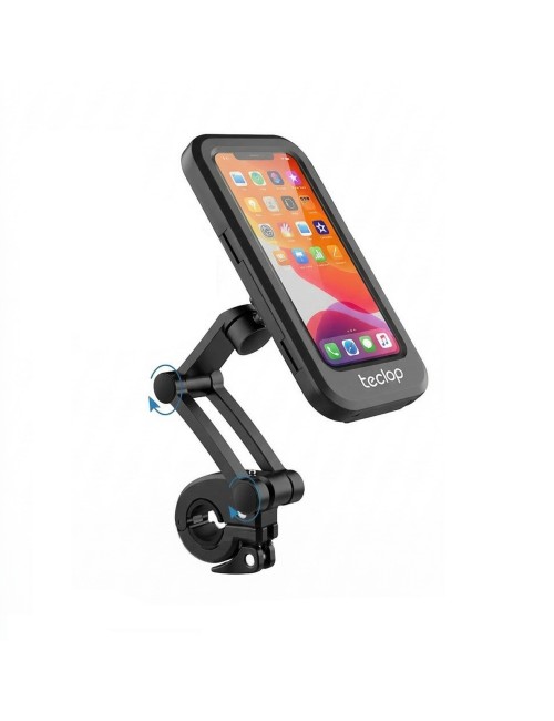 Soporte Celular Impermeable Moto Bici 360° Universal 6.8 Negro