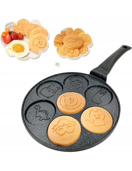 Sartén Antiadherente Para Pancakes Niños Figuras Animales Negro