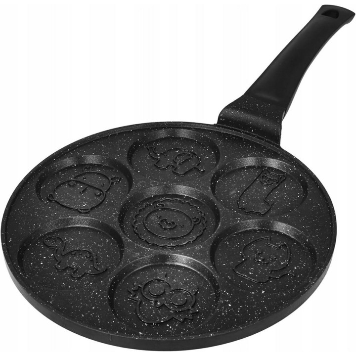 Sartén Antiadherente Para Pancakes Niños Figuras Animales Negro