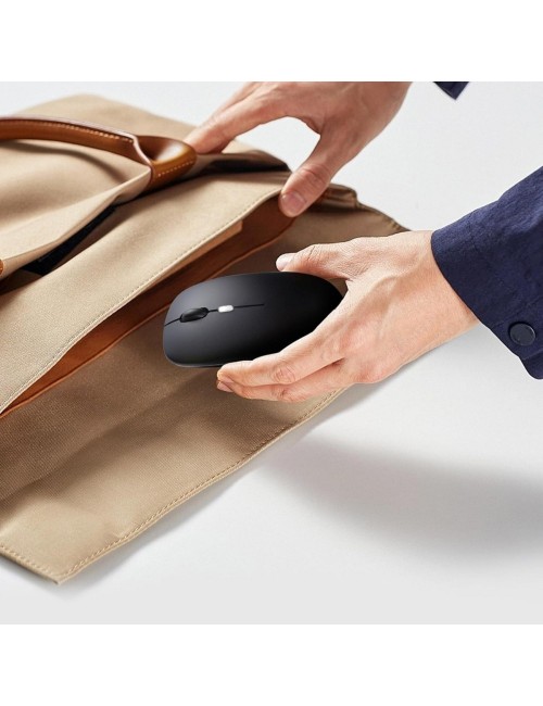 Mouse Inalámbrico Recargable Dual Bluetooth 5.2 + 2.4g Led Negro