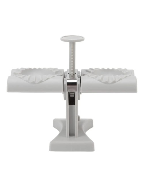 Máquina Doble Para Hacer Empanadas Y Dumplings Molde Manual Gris