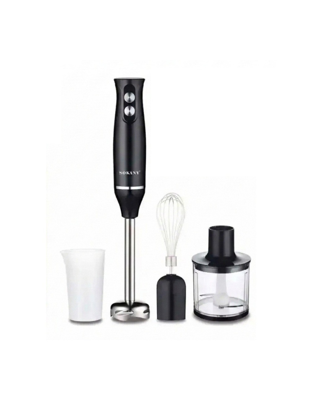 Batidora De Mano Inmersión 4 En 1 Potente 500w Mixer Pro Negro 110v/220v