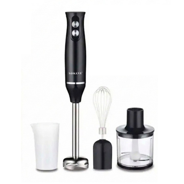 Batidora De Mano Inmersión 4 En 1 Potente 500w Mixer Pro Negro 110v/220v