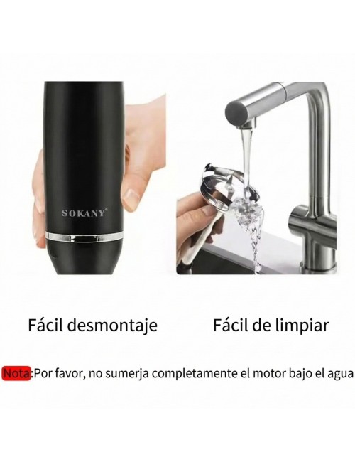 Batidora De Mano Inmersión 4 En 1 Potente 500w Mixer Pro Negro 110v/220v
