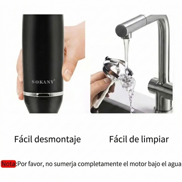 Batidora De Mano Inmersión 4 En 1 Potente 500w Mixer Pro Negro 110v/220v