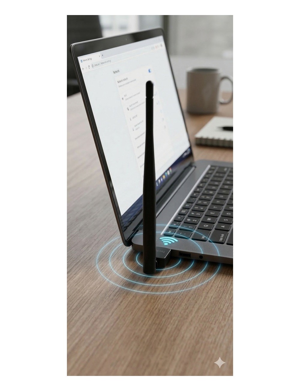 Adaptador Antena Wifi Usb 600mbps Pc Laptop Inalámbrico