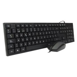 Kit Teclado Y Mouse Alámbrico Ctl-001 Usb Negro Negro