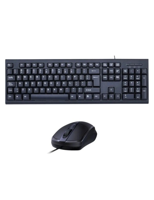 Kit Teclado Y Mouse Alámbrico Ctl-001 Usb Negro Negro