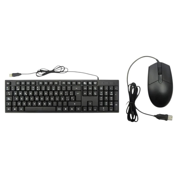 Kit Teclado Y Mouse Alámbrico Ctl-001 Usb Negro Negro