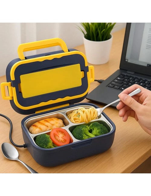 Lonchera Eléctrica Acero Inoxidable 2 En 1 Carro Hogar 1.5l Azul 110v/220v12v24v