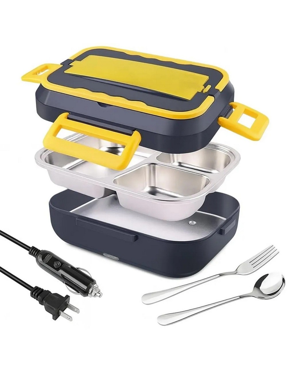 Lonchera Eléctrica Acero Inoxidable 2 En 1 Carro Hogar 1.5l Azul 110v/220v12v24v
