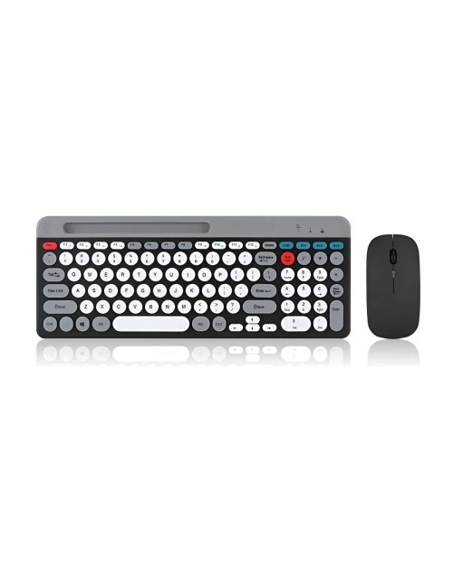 Combo Teclado Bluetooth + Mouse Inalámbrico Multidispositivo Negro