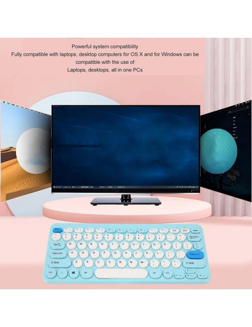 Combo Teclado Mecánico Retro Vintage Mouse Inalámbrico 2.4g Negro