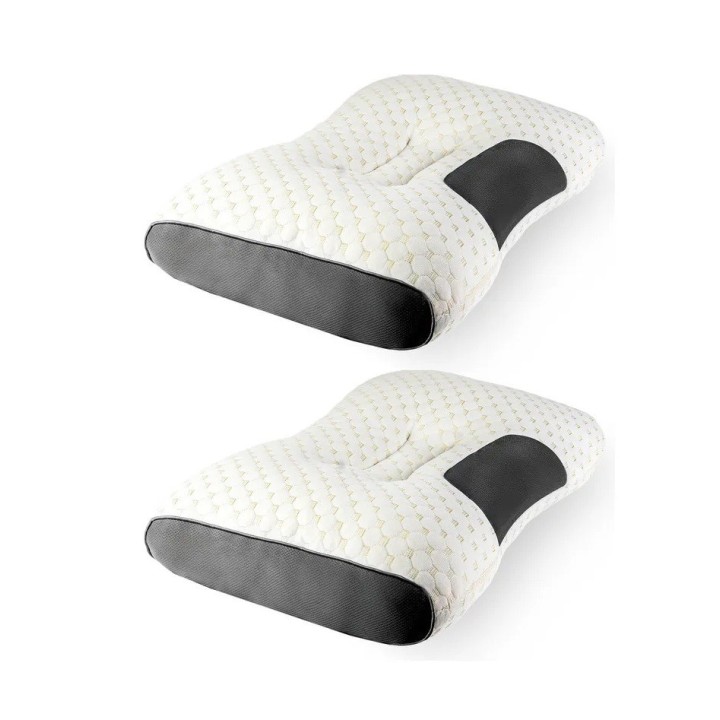 Kit X2 Almohadas Ortopédicas Cervicales Ergonómicas Confort