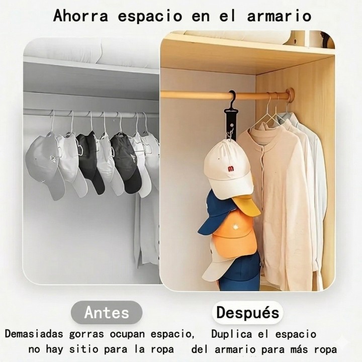 Organizador De Gorras Colgante Ahorrador De Espacio Closet