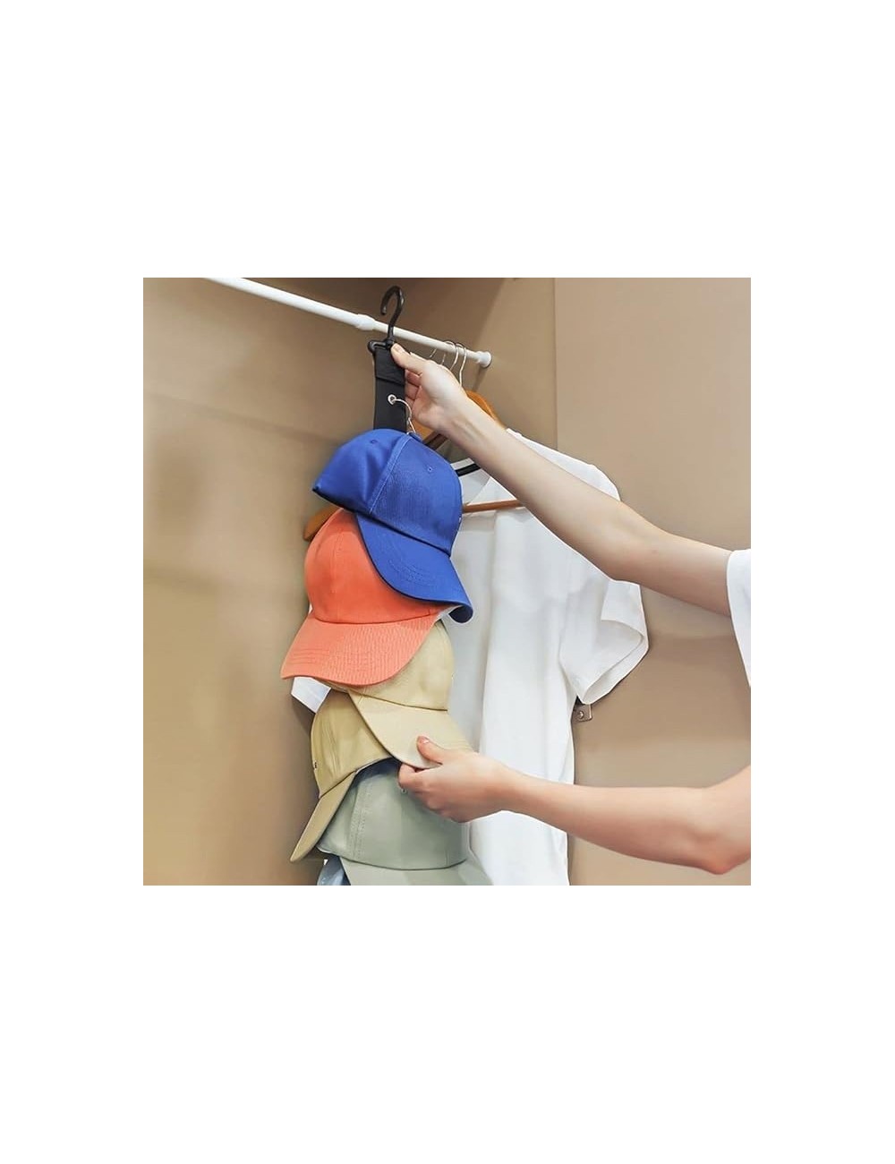 Organizador De Gorras Colgante Ahorrador De Espacio Closet