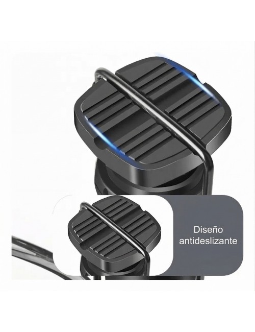 Mini Inflador De Pie Ergonómico Con Manómetro Doble Válvula