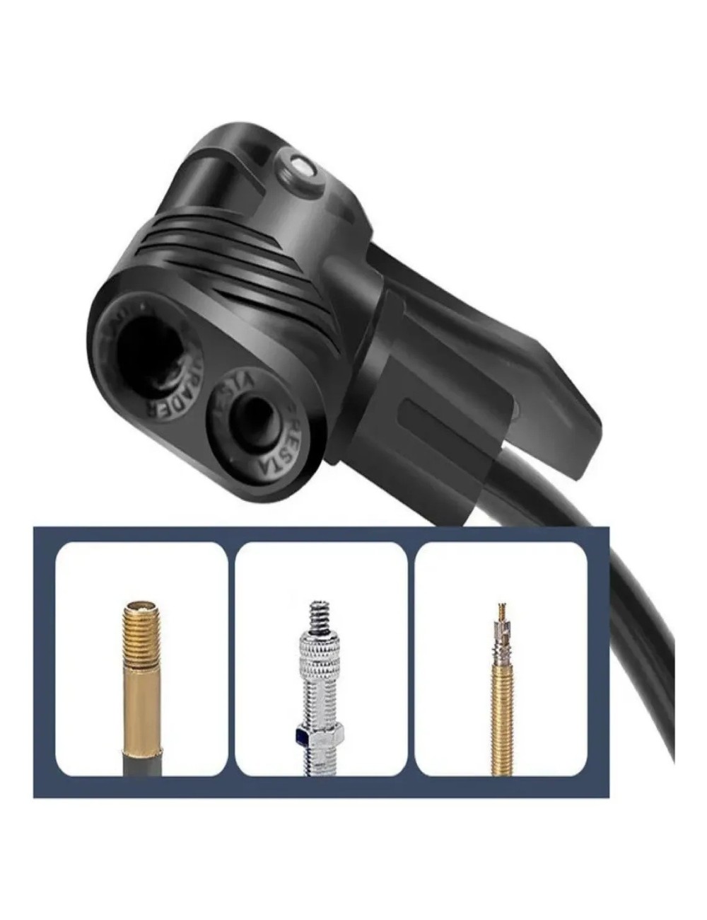 Mini Inflador De Pie Ergonómico Con Manómetro Doble Válvula