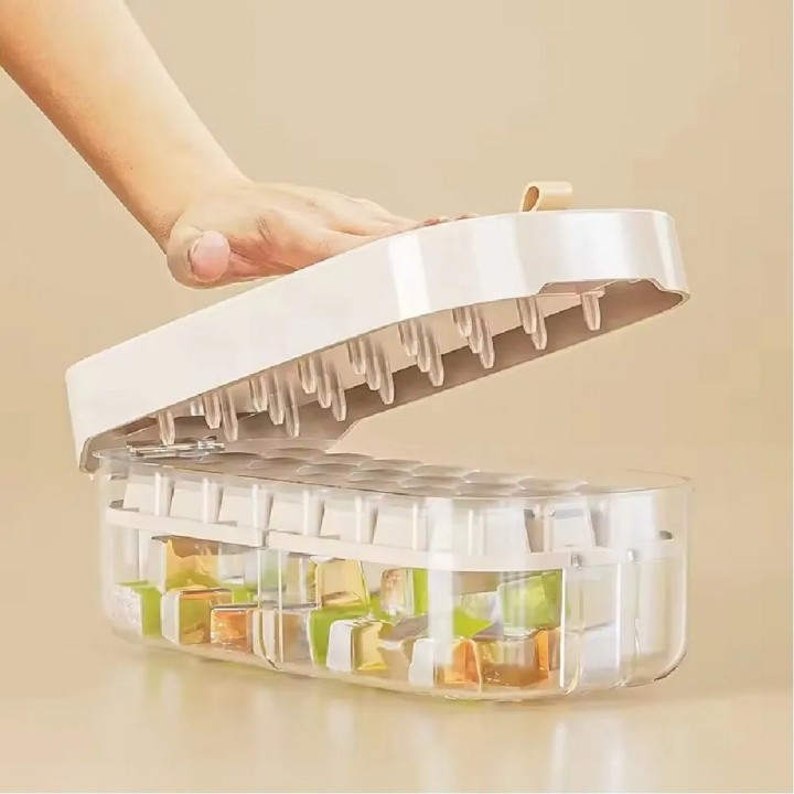 Cubitera Doble Con Contenedor Y Sistema De Prensa Fácil Cubo