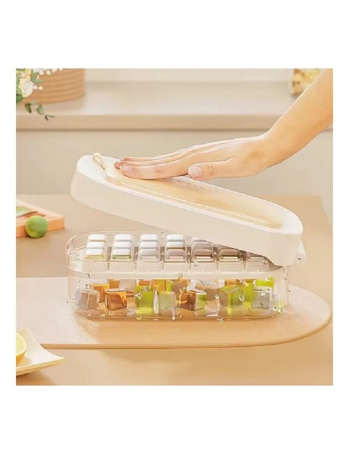 Cubitera Doble Con Contenedor Y Sistema De Prensa Fácil Cubo