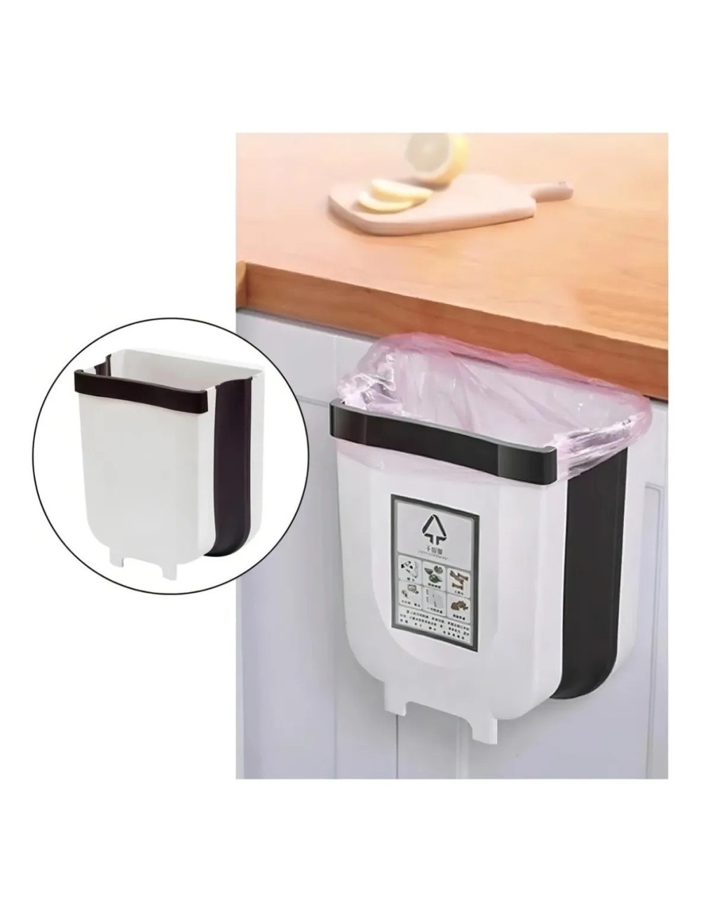 Caneca Basurero Colgante Plegable Organizador Cocina