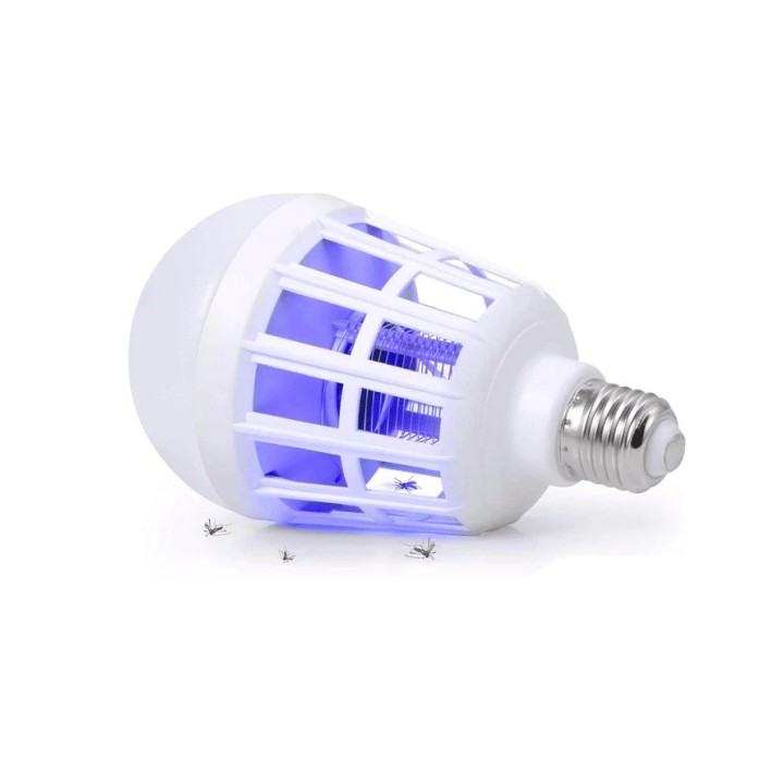 Bombillo Led Mata Mosquitos 2 En 1 Trampa Insecto Recargable