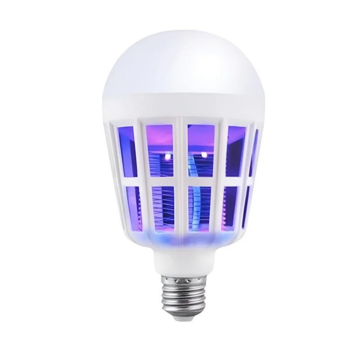 Bombillo Led Mata Mosquitos 2 En 1 Trampa Insecto Recargable
