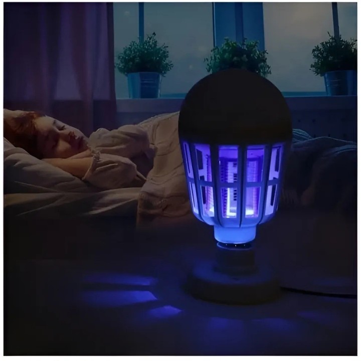 Bombillo Led Mata Mosquitos 2 En 1 Trampa Insecto Recargable