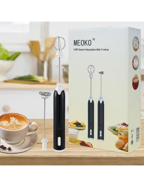 Batidor Mezclador Espumador De Leche Recargable Usb 2 En 1