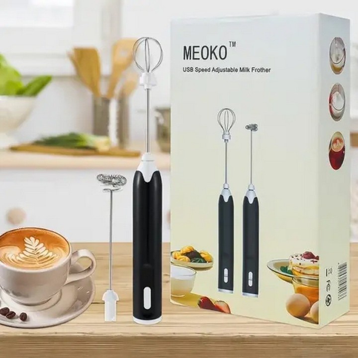 Batidor Mezclador Espumador De Leche Recargable Usb 2 En 1