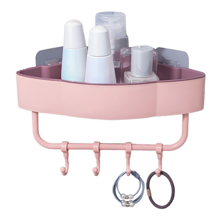 Estante Esquinero Organizador Baño Cocina Adhesivo Ganchos