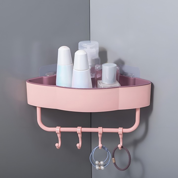 Estante Esquinero Organizador Baño Cocina Adhesivo Ganchos