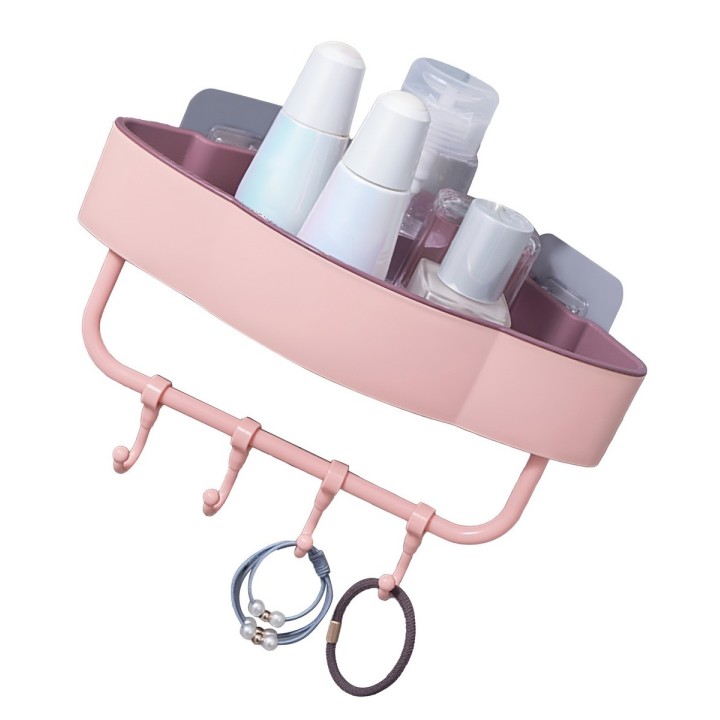 Estante Esquinero Organizador Baño Cocina Adhesivo Ganchos