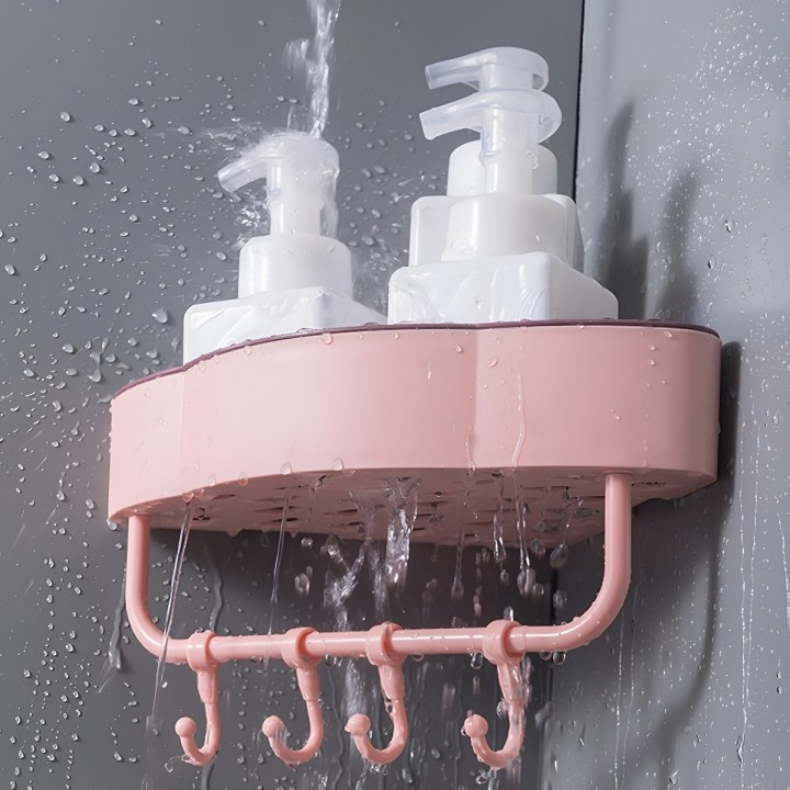 Estante Esquinero Organizador Baño Cocina Adhesivo Ganchos