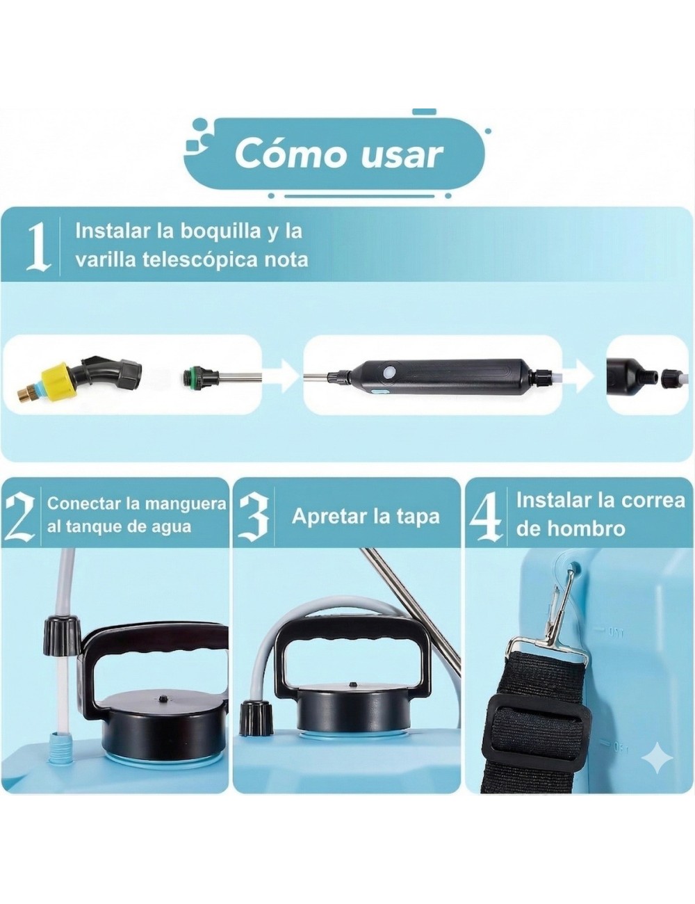Pulverizador Eléctrico 5l Recargable Usb Jardín Desinfección
