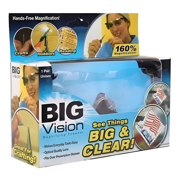 Lentes De Aumento Big Vision 160% Magnificacion Manos Libres