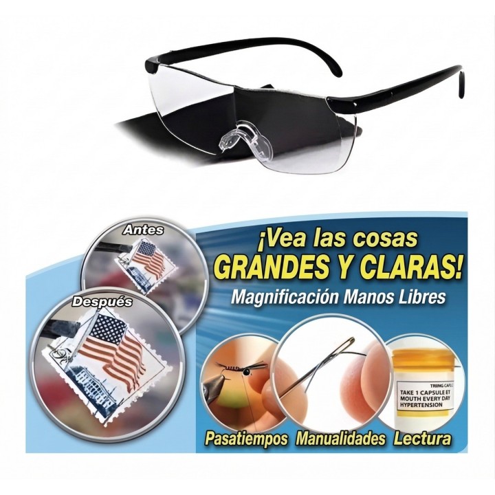 Lentes De Aumento Big Vision 160% Magnificacion Manos Libres