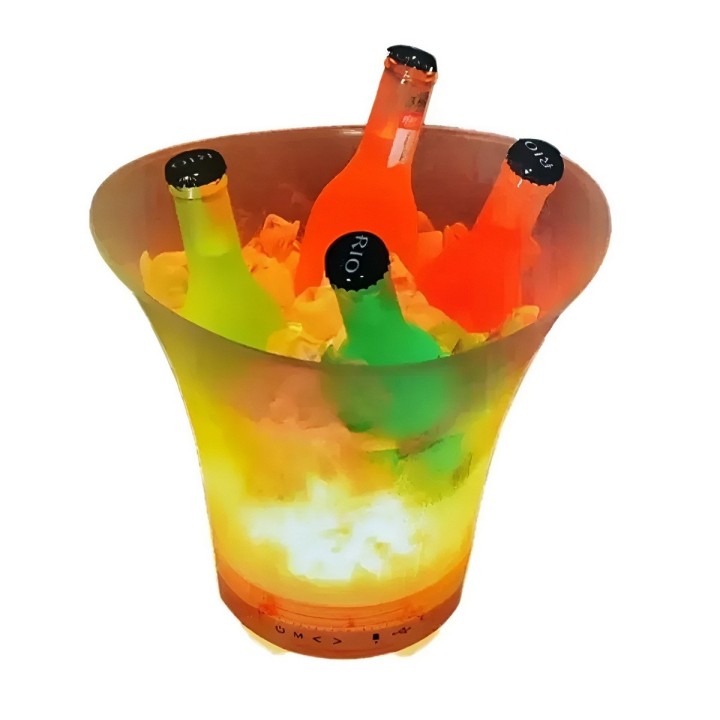 Hielera Led 7l Bluetooth Parlante Recargable Luces Fiesta
