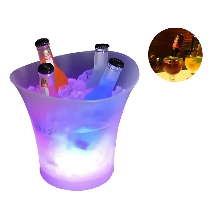 Hielera Led 7l Bluetooth Parlante Recargable Luces Fiesta