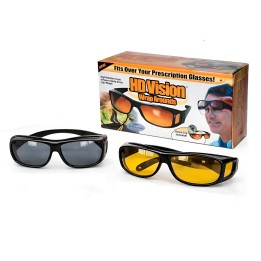Gafas Hd Vision Dia Y Noche Polarizadas Conduccion Kit X2