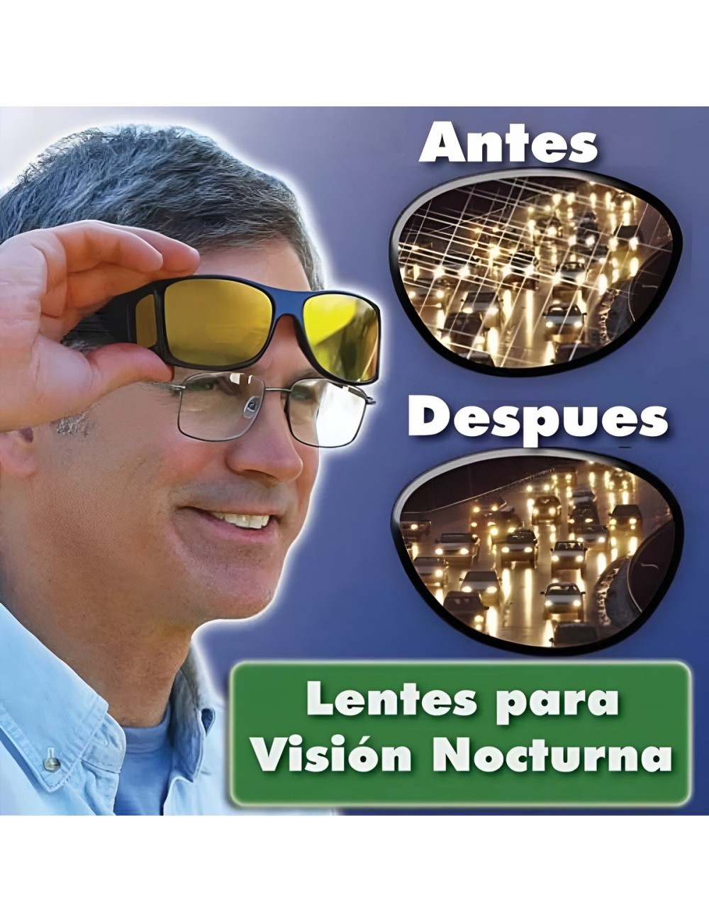 Gafas Hd Vision Dia Y Noche Polarizadas Conduccion Kit X2