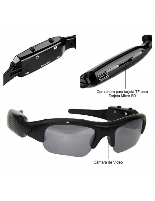 Gafas Deportivas Con Camara Espia Hd 1080p Video Y Fotos