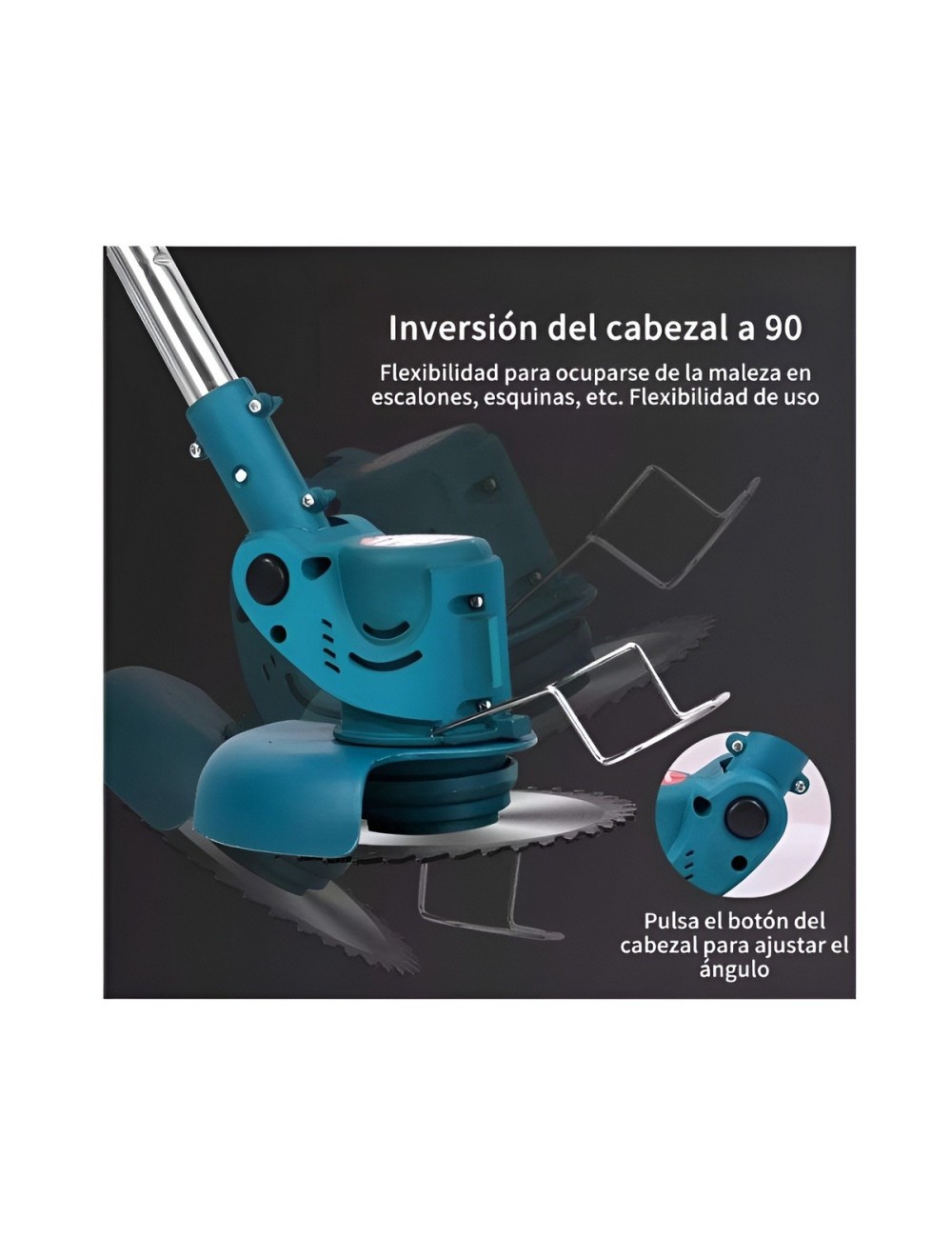 Cortadora De Cesped Inalambrica 21v Telescopica Desbrozadora