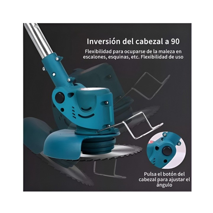 Cortadora De Cesped Inalambrica 21v Telescopica Desbrozadora