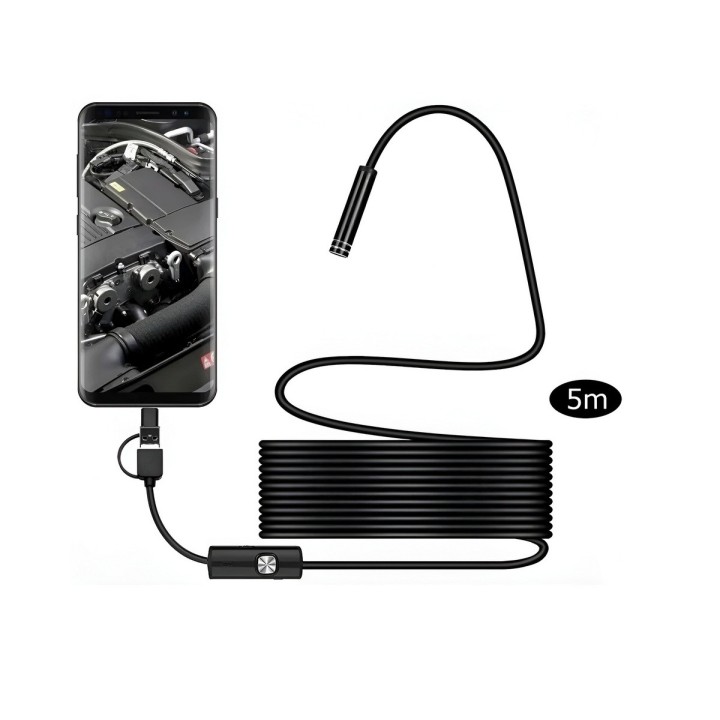 Camara Endoscopica 3 En 1 Android Pc 2 Metros Led